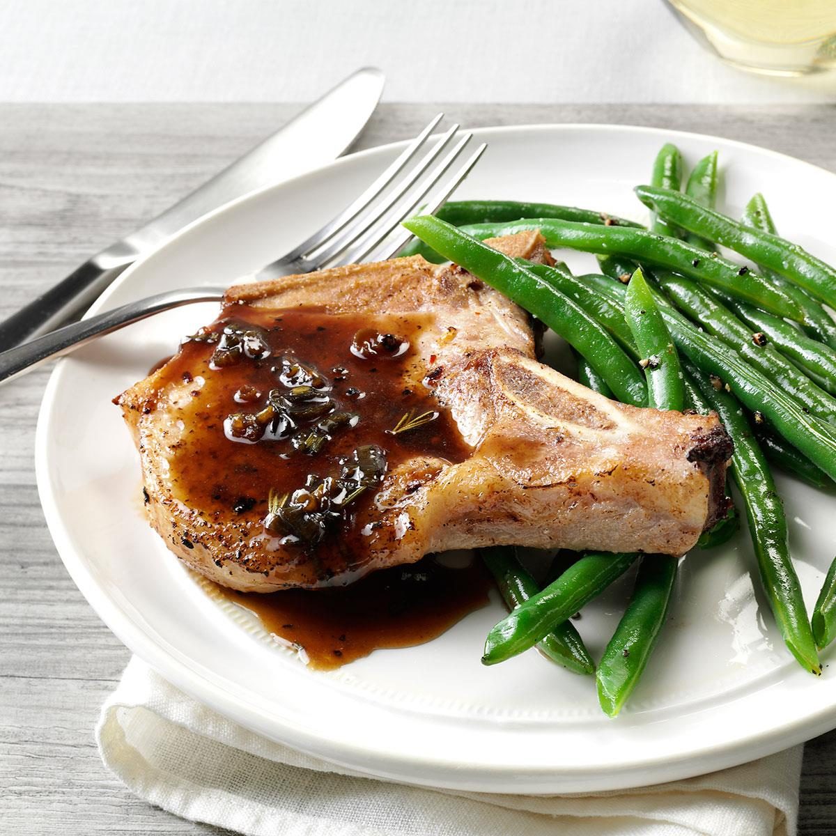 Ideal Protein recipe balsamic honey pork chops