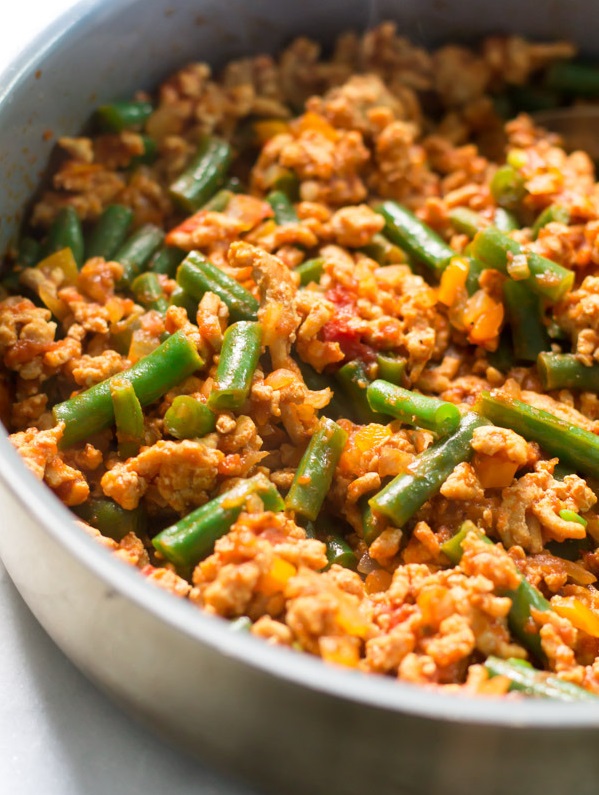 Ground Turkey Skillet with Green Beans