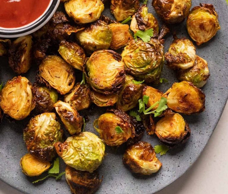 Air Fryer Buffalo Brussels Sprouts BioIntelligent Wellness