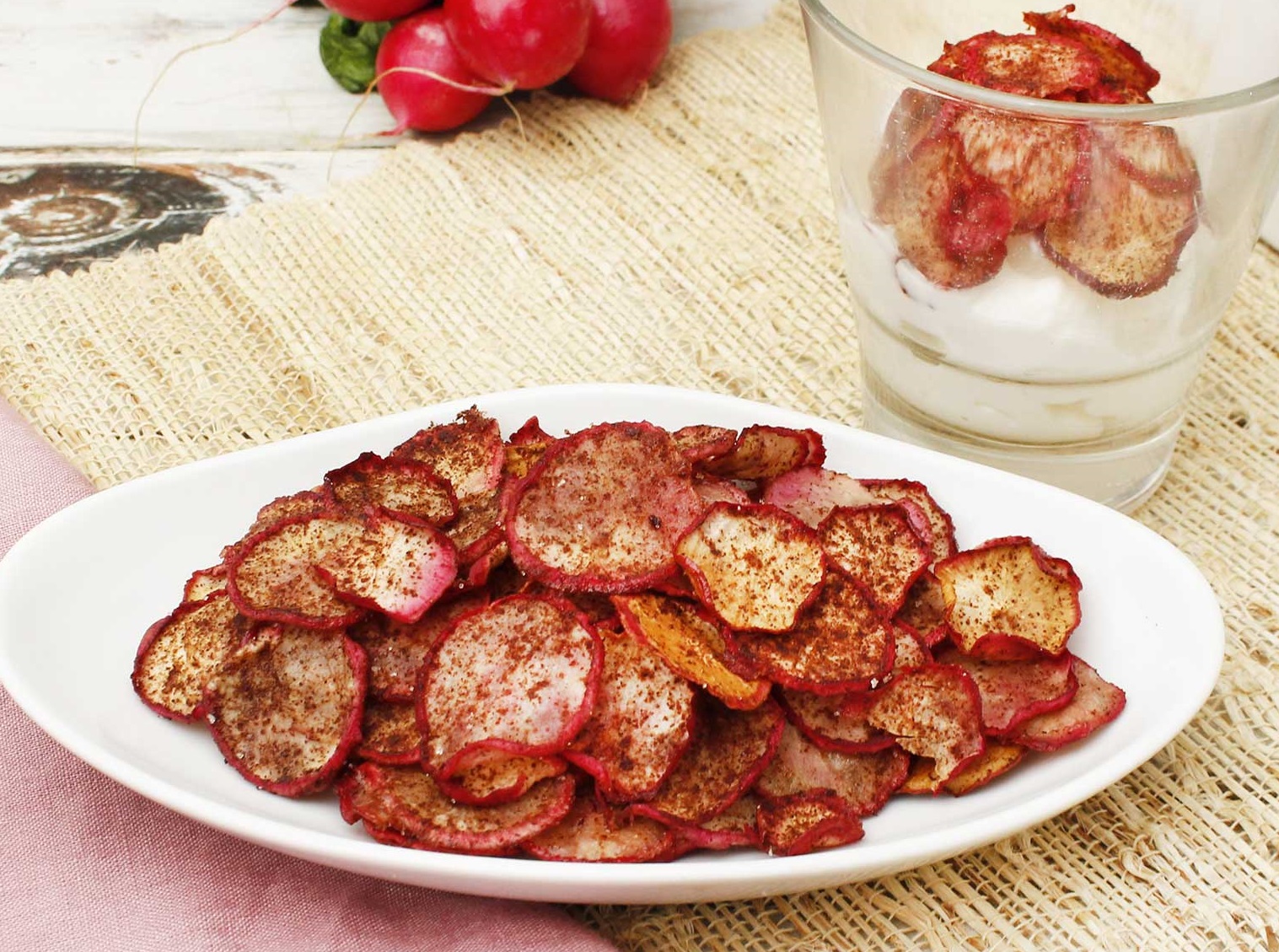 Candied Sweet Radish Chips
