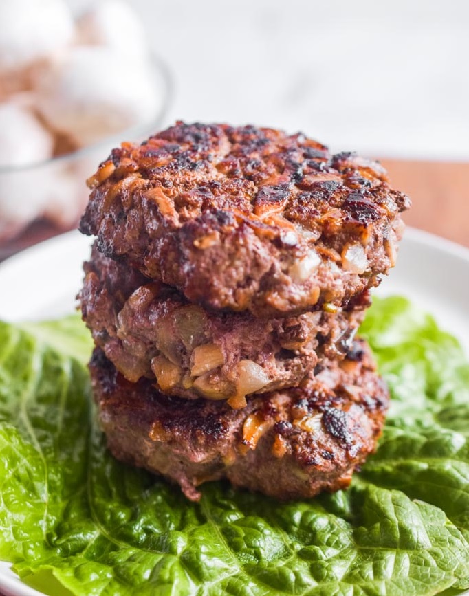 Mushroom and Beef Burger Patties - BioIntelligent Wellness