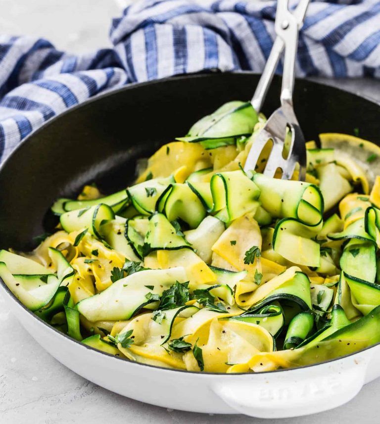 Sautéed Zucchini Ribbons with Lemon and Garlic