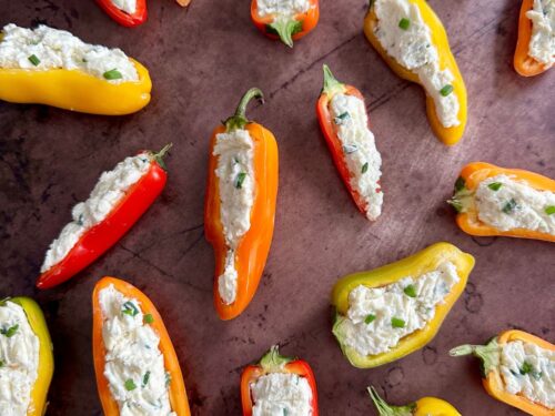 Chicken Salad Stuffed Baby Bell Peppers