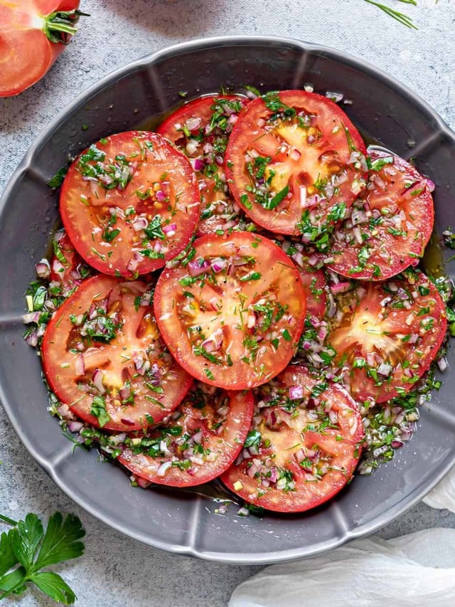 Shallot Mustard Tomato Salad - BioIntelligent Wellness