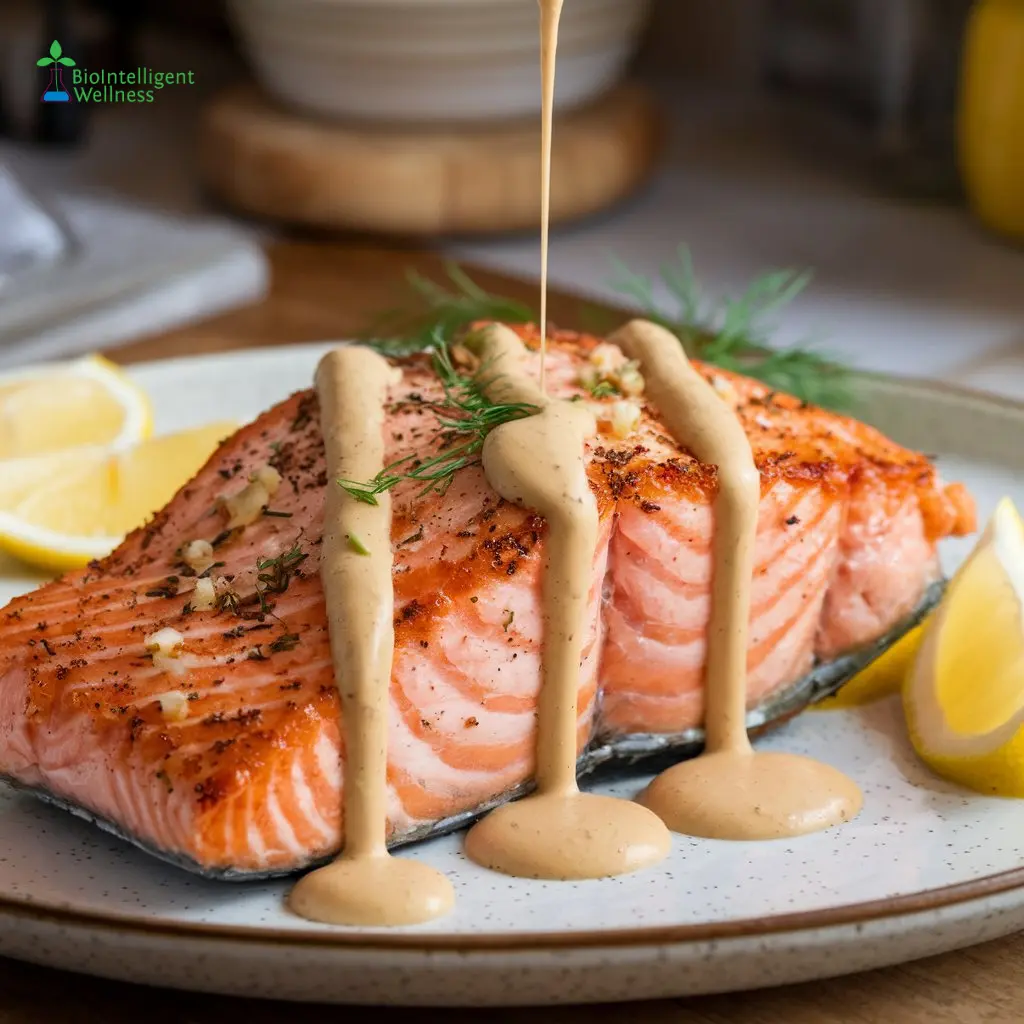 Pan Seared Salmon with Dijon Sauce