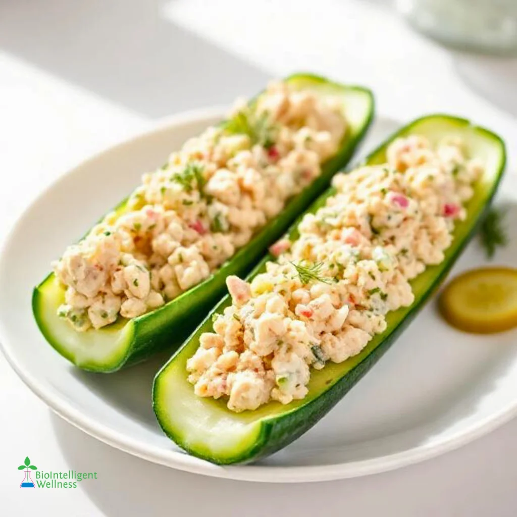 Dill-Pickle-Tuna-Salad-Cucumber-Boat