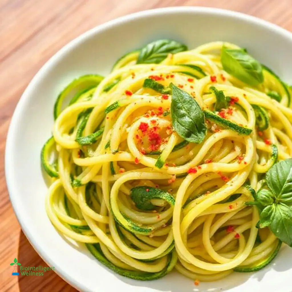 Garlic Basil Zucchini Noodles