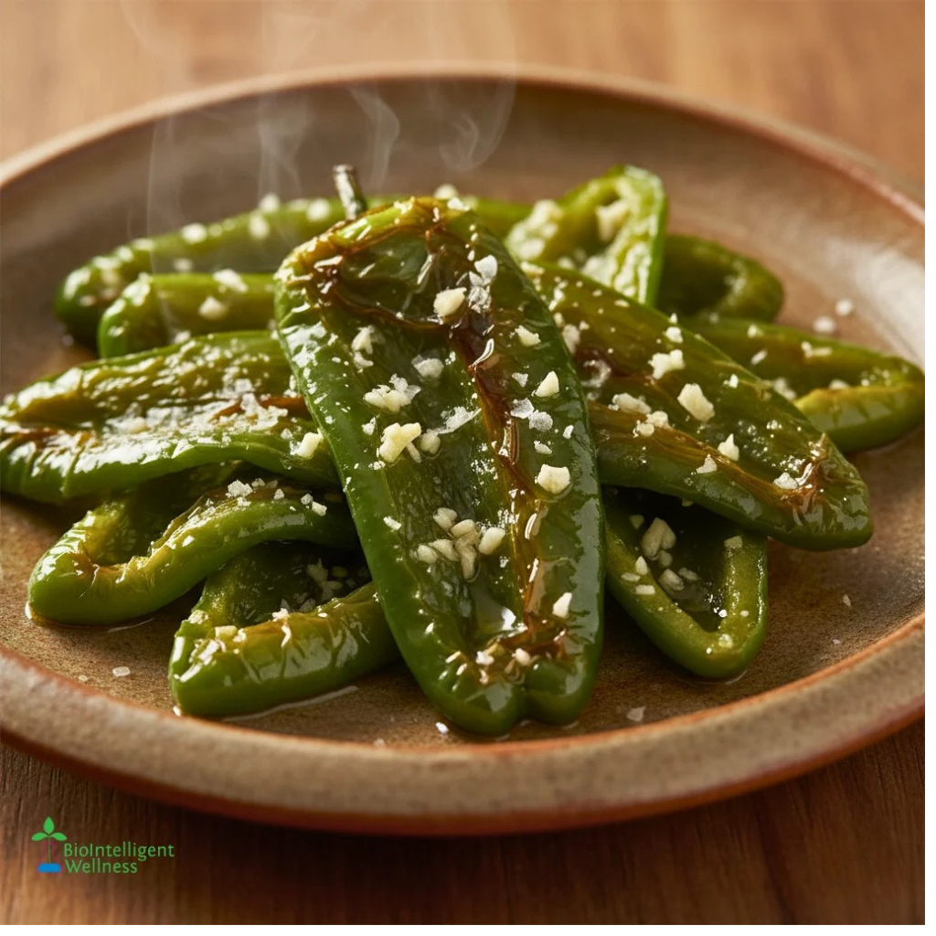 Garlic Roasted Poblano Peppers