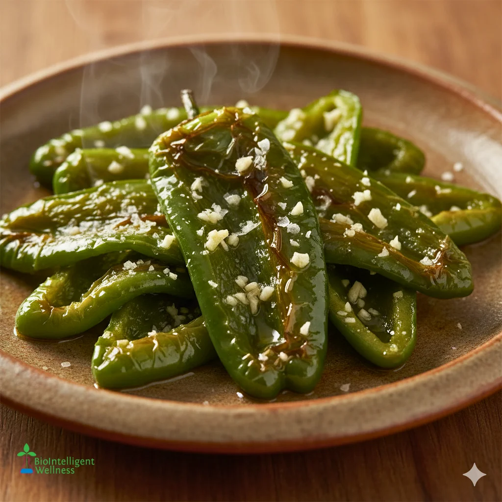 Garlic Roasted Poblano Peppers