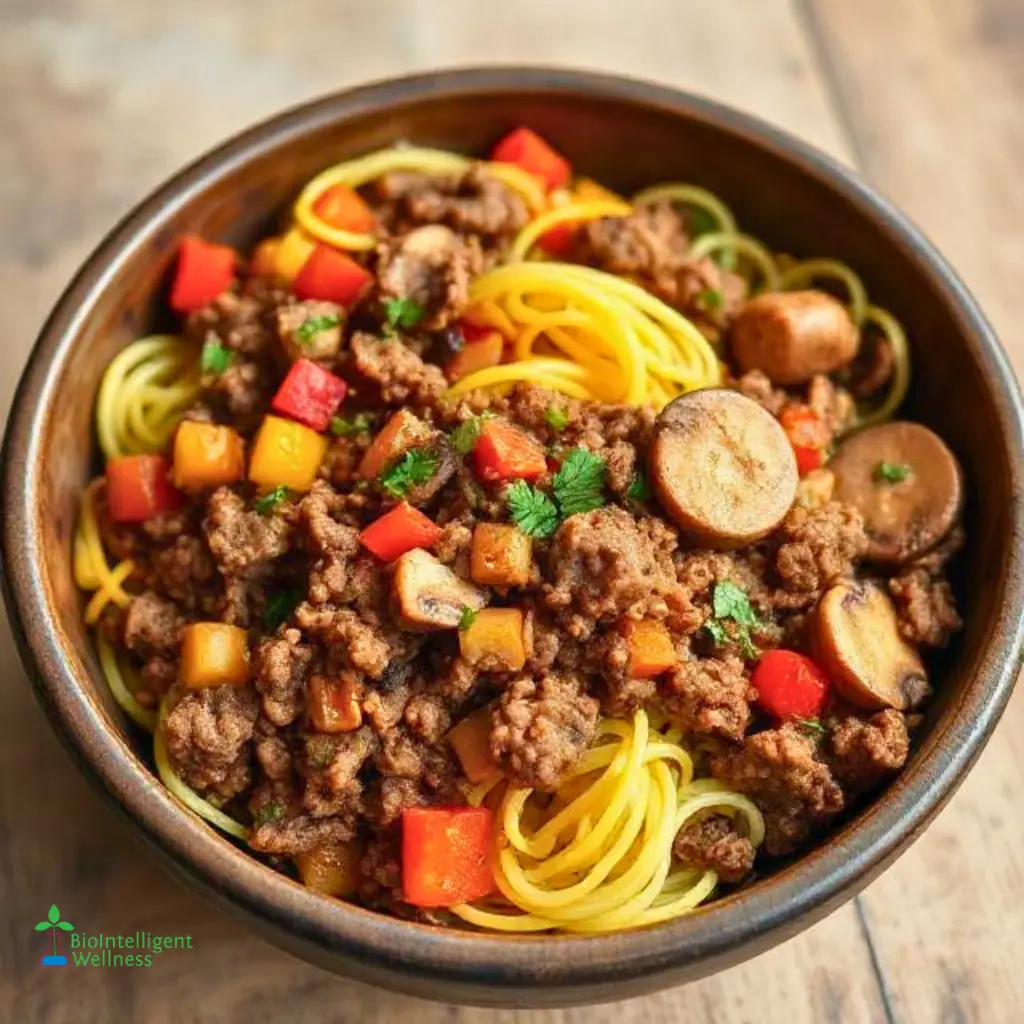 Ground Beef Veggie Bowl