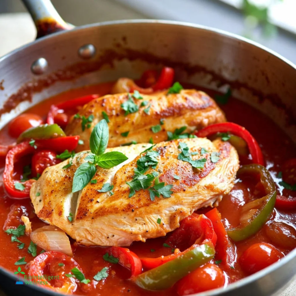 One-Pan Italian Chicken with Peppers and Tomatoes