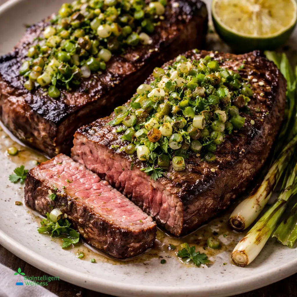 Steak-with-Charred-Scallion-Sauce