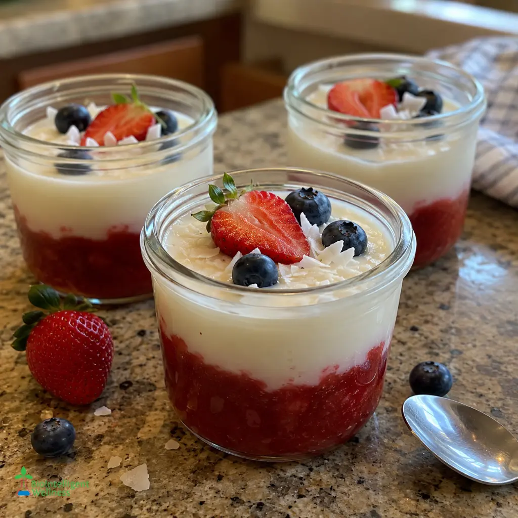 Berry Coconut Gelatin Cups