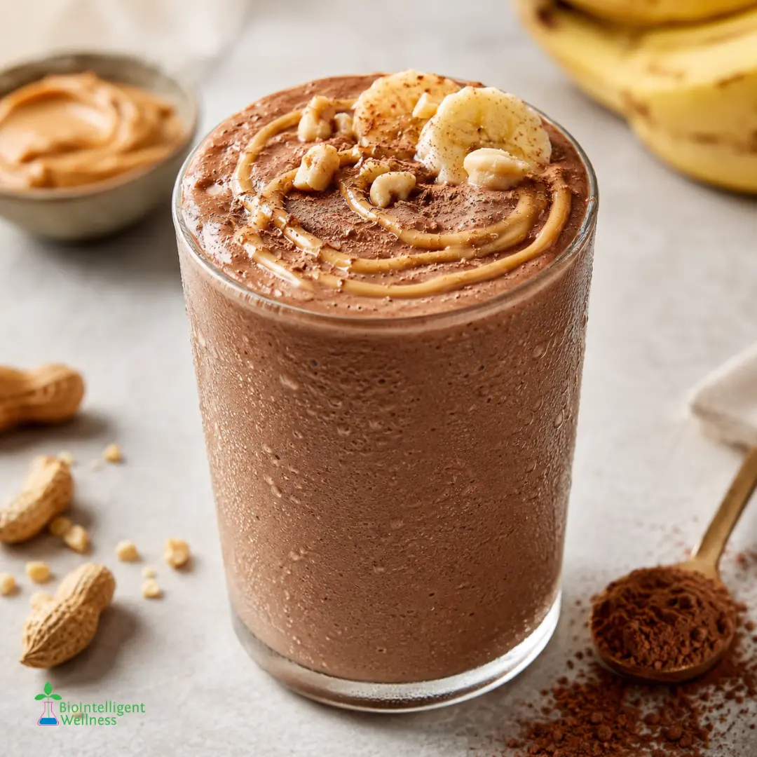 Chocolate Peanut Butter Protein Smoothie