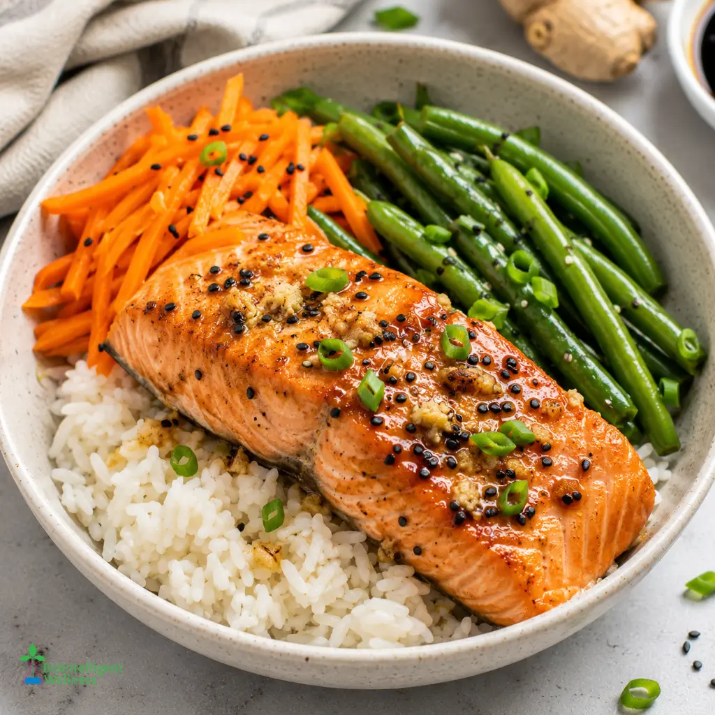 Ginger Salmon Rice Bowl