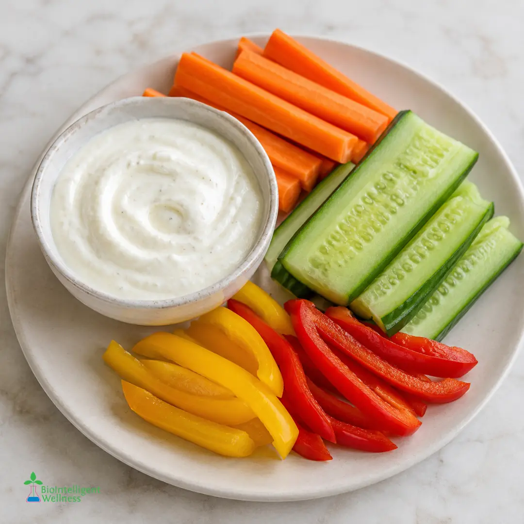 Greek Yogurt Dip and Veggie Plate