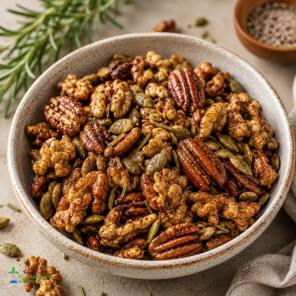 Rosemary Roasted Mixed Nuts