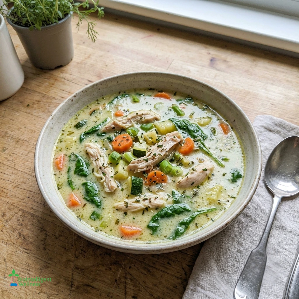 Creamy Chicken & Vegetable Soup