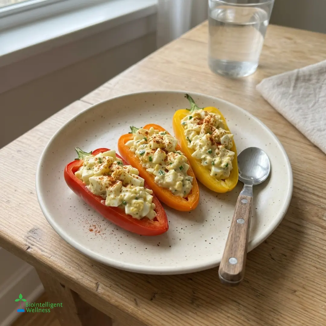 Egg Salad Stuffed Mini Peppers