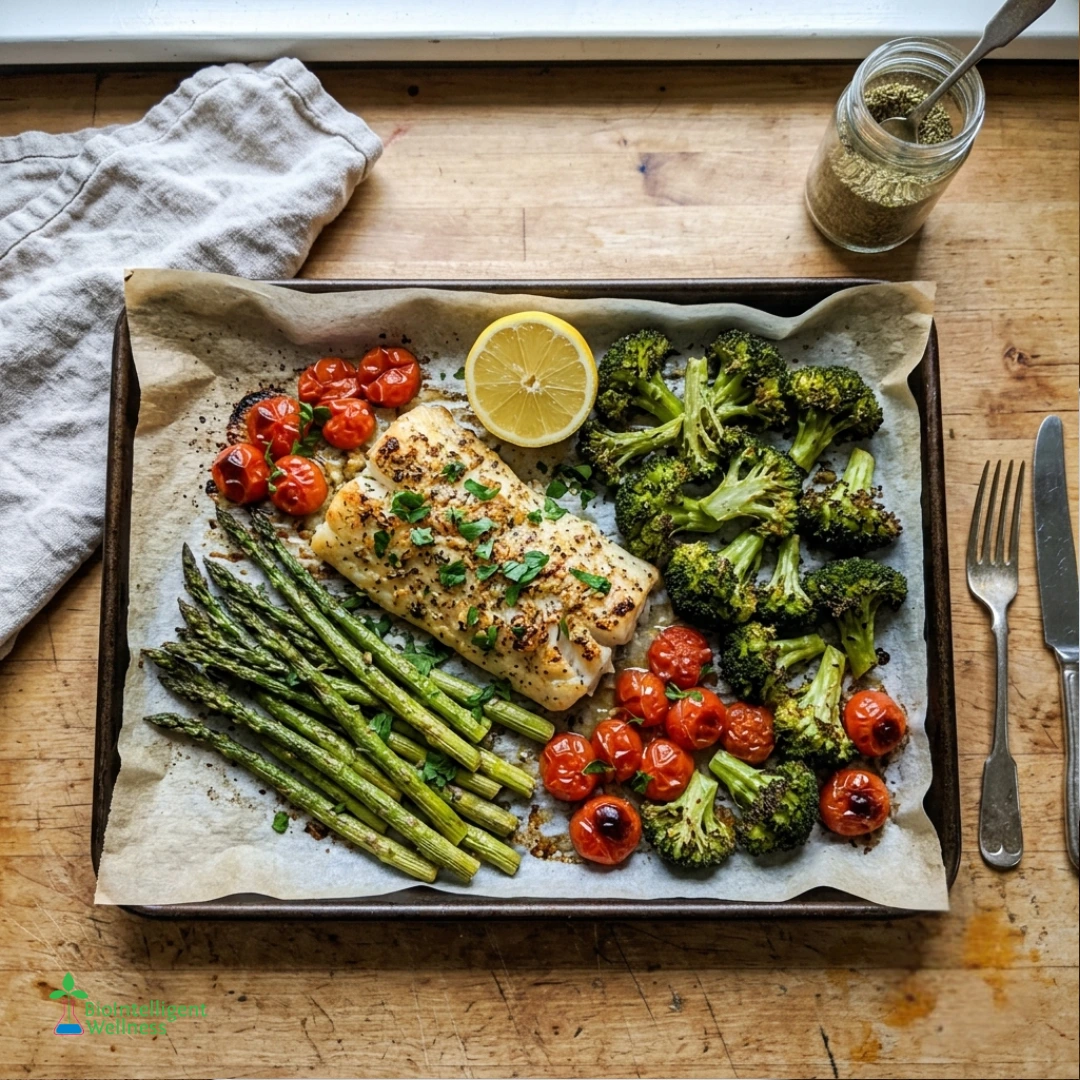 Garlic Herb Sheet Pan Cod