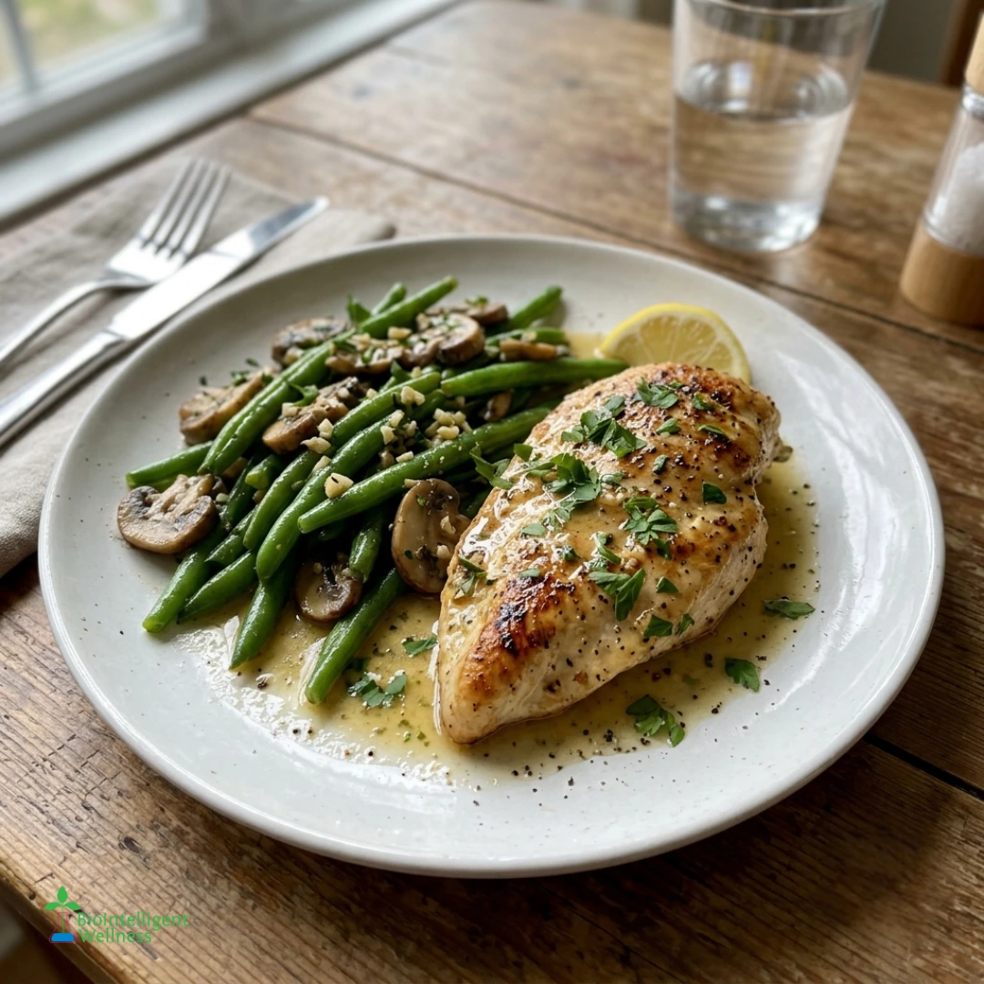 Lemon Garlic Chicken & Green Beans
