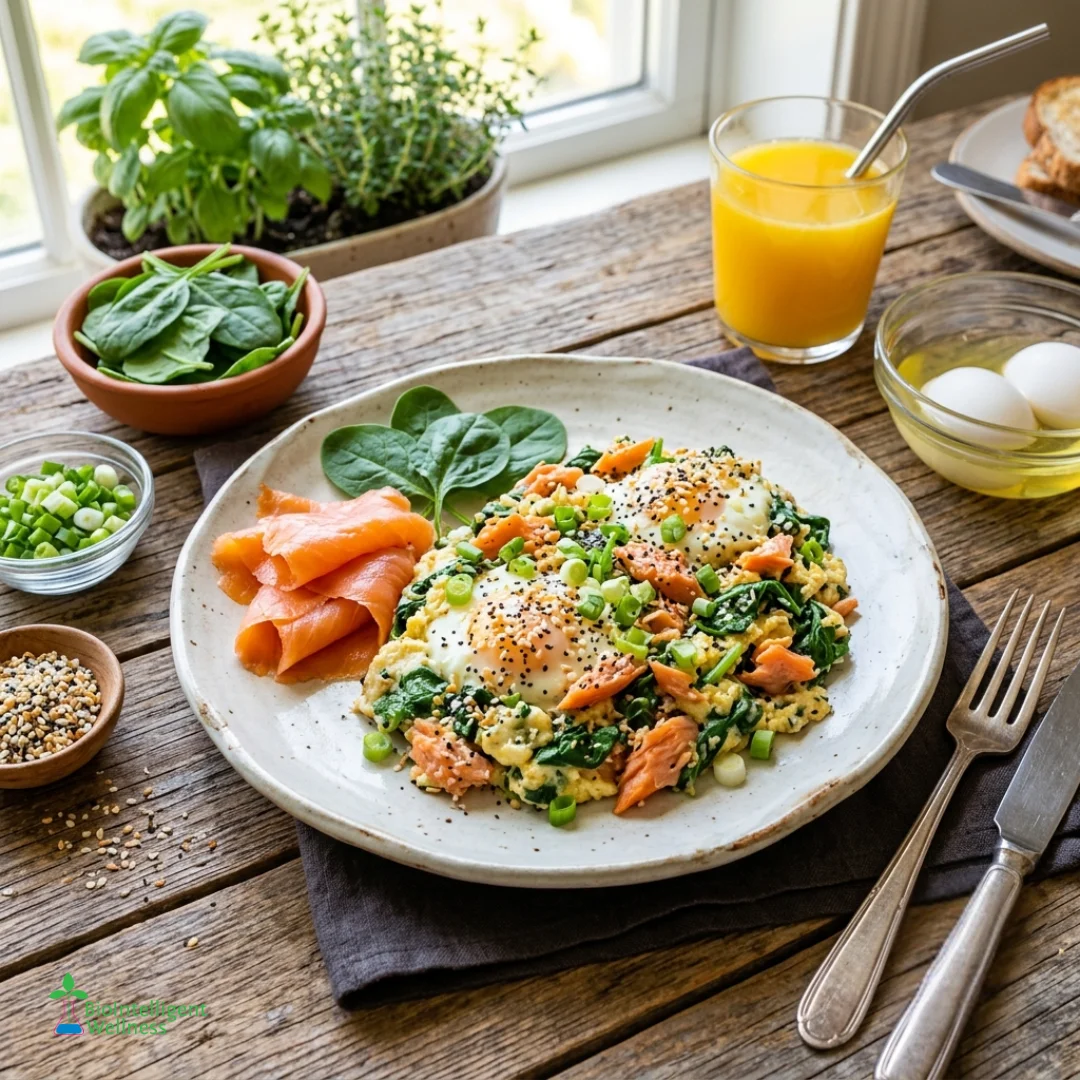 Lox & Veggie Egg Scramble