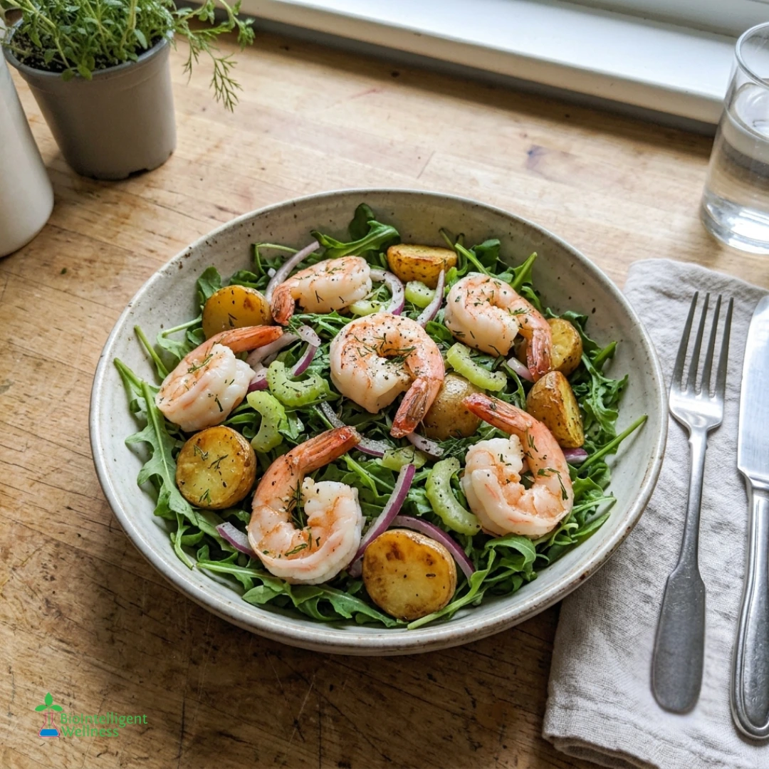 Shrimp and Potato Arugula Salad