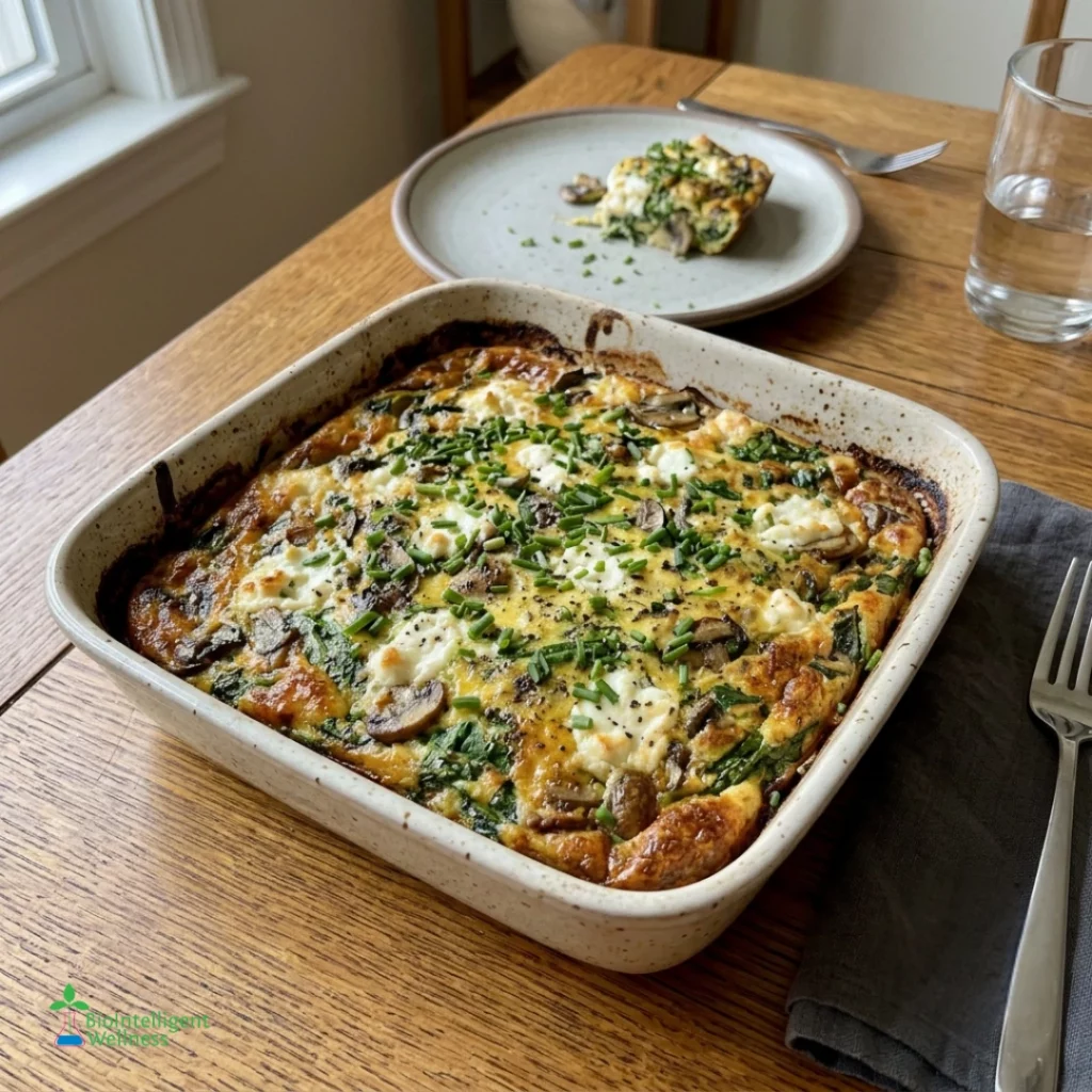 Spinach & Goat Cheese Egg Bake