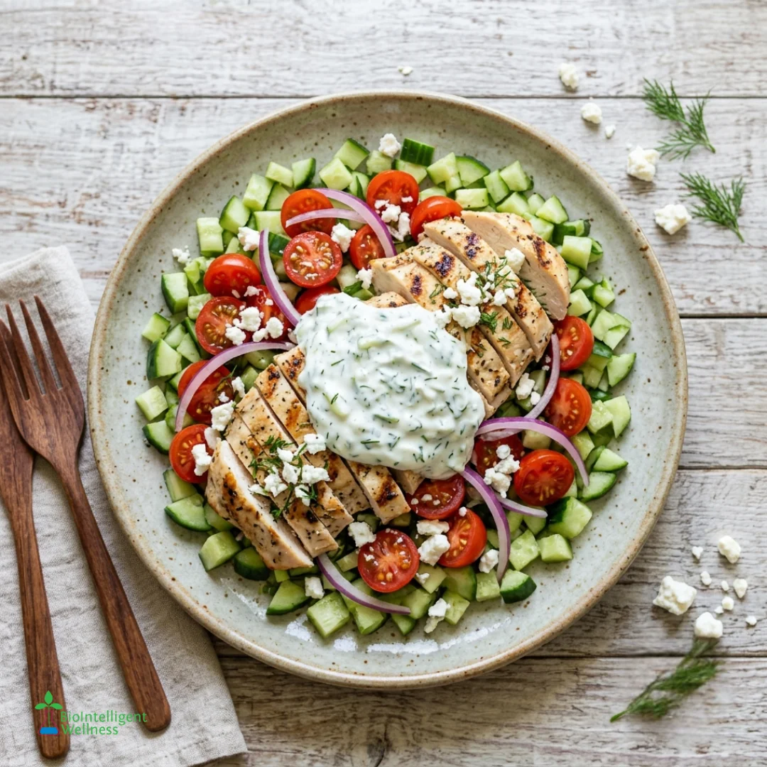 Tzatziki Chicken & Cucumber Bowl