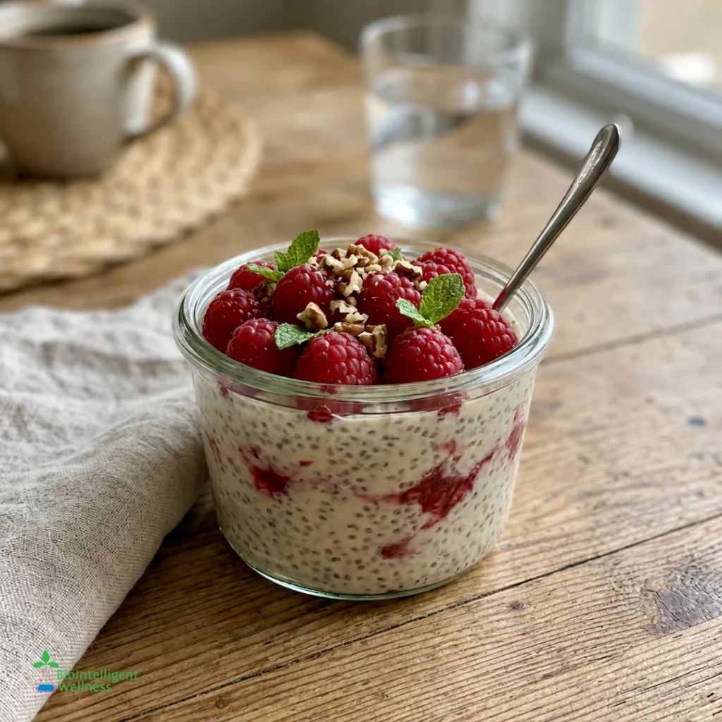 Vanilla Raspberry Chia Pudding
