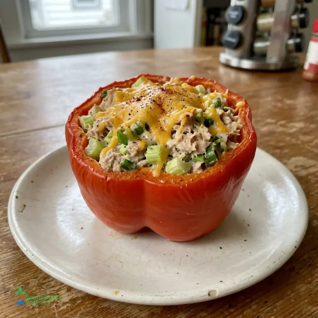 Baked Tuna-Stuffed Bell Pepper