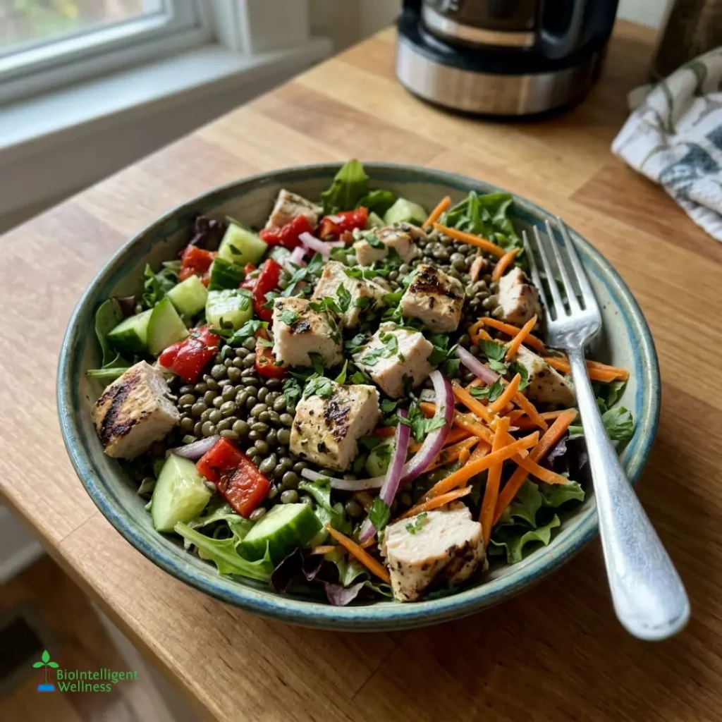 Chicken Lentil Crunch Salad