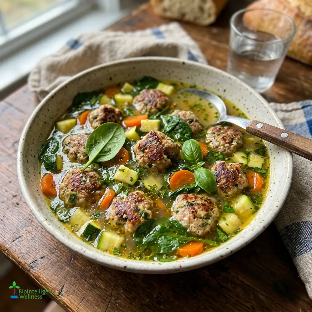 Italian Turkey Meatball Soup