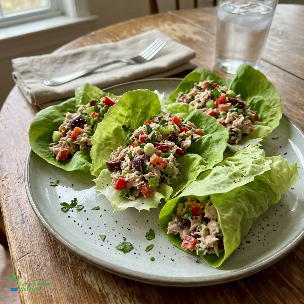 Mediterranean Tuna Lettuce Wraps