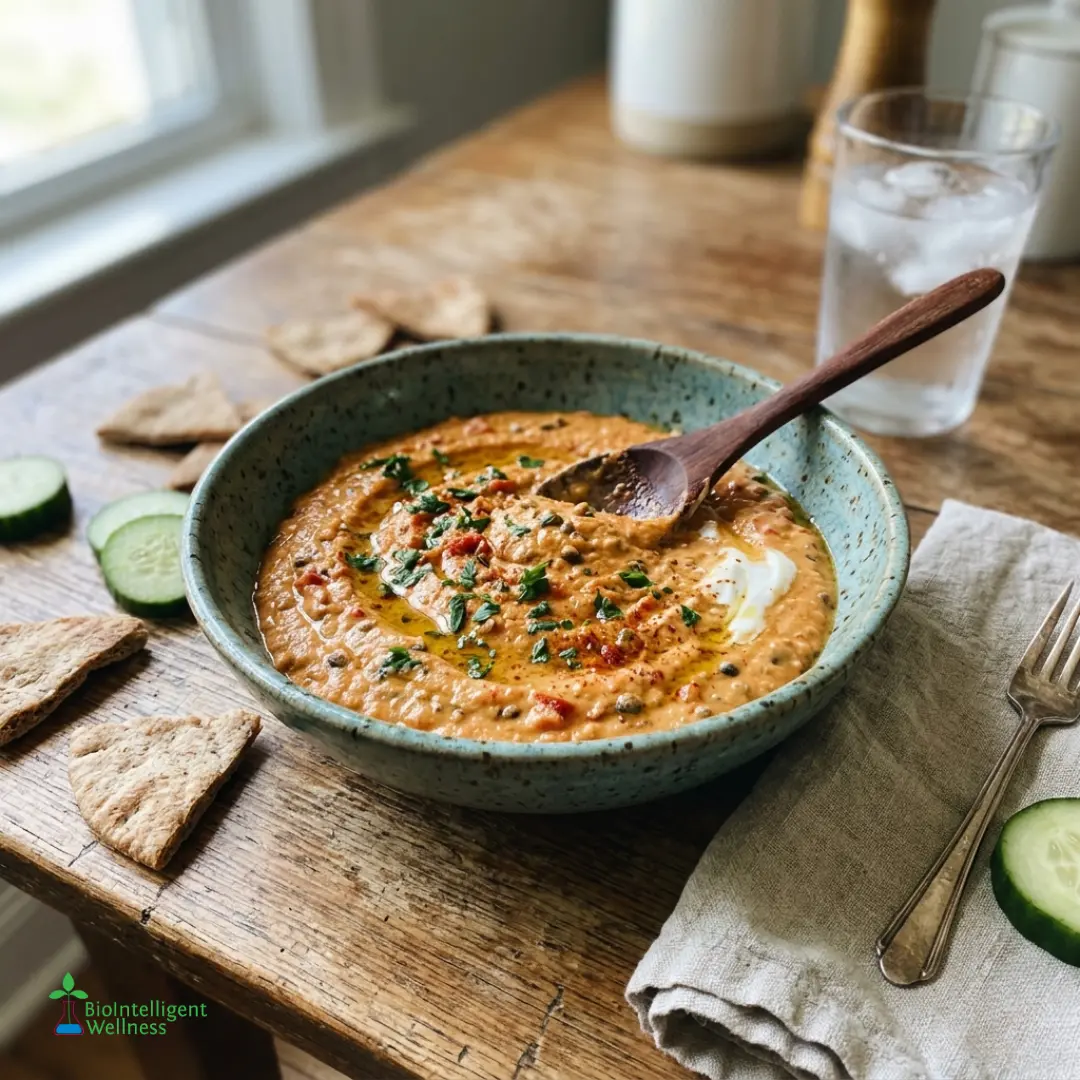 Roasted Red Pepper Lentil Dip