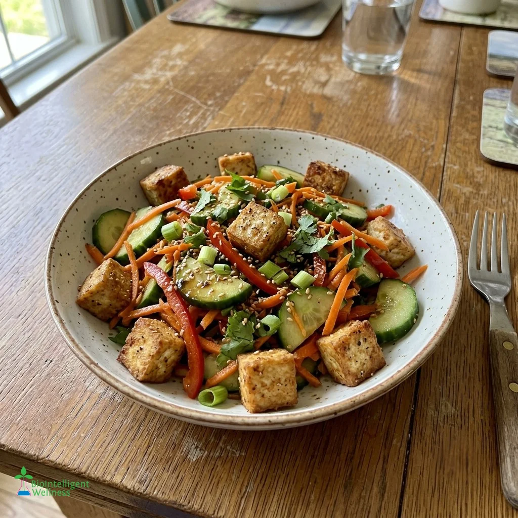 Ginger Tofu Cucumber Salad