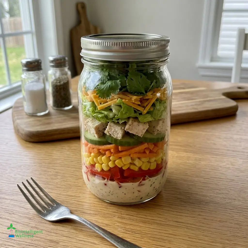 Southwest Chicken Mason Jar Salad