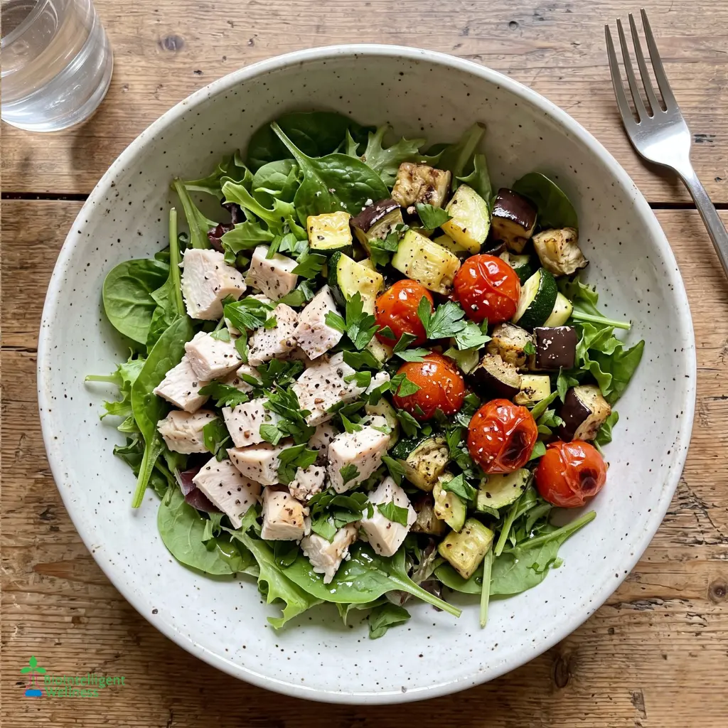 Chicken and Roasted Vegetable Salad