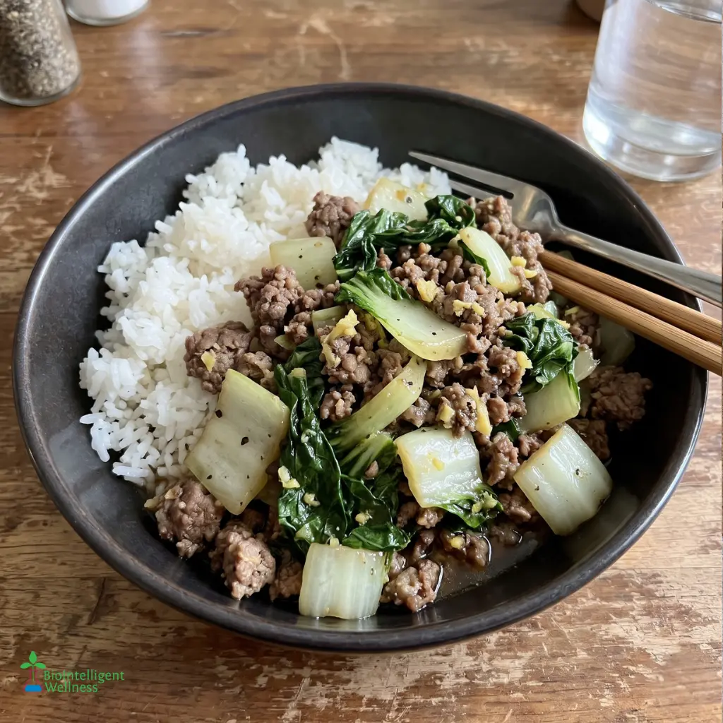 Ginger Beef & Bok Choy Stir-Fry